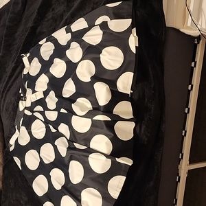 Black and white polka dot skirt
